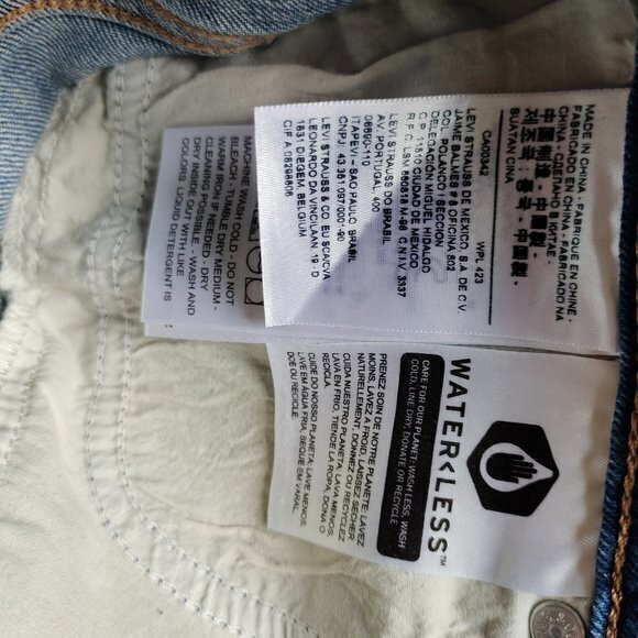 Levis Medium Wash Denim 721 High Rise Jeans Knee Holes Skinny Pant Women Size 28 - Picture 4 of 7